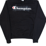 CHAMPION Mens Black Hoodie S