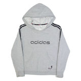 ADIDAS Womens Grey Hoodie UK 16
