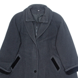Womens Overcoat Jacket Grey Wool M