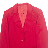 PIZZICO Womens Blazer Jacket Red Wool L