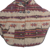 Womens Jacket Beige Hooded Crazy Pattern M