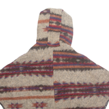 Womens Jacket Beige Hooded Crazy Pattern M