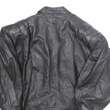 Mens Jacket Black Faux Leather S