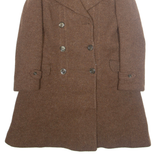 Womens Overcoat Jacket Brown Wool M
