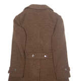 Womens Overcoat Jacket Brown Wool M
