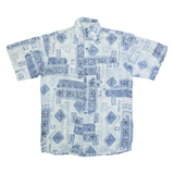 KINGFIELD Mens Shirt Blue Crazy Pattern S
