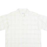 BARBADOS Mens Shirt Cream 90s Check M