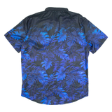 Mens Hawaiian Shirt Blue Floral M