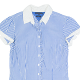 TOMMY HILFIGER Womens Shirt Blue Gingham S