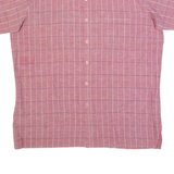Mens Shirt Maroon Check L