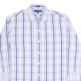 TOMMY HILFIGER Slim Fit Mens Shirt Blue Check Long Sleeve L