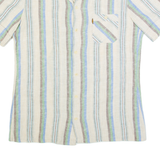 RODRIGO Mens Shirt Brown 90s Striped M