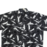 Mens Shirt Black Crazy Pattern 2XL