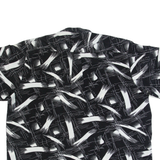 Mens Shirt Black Crazy Pattern 2XL