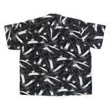 Mens Shirt Black Crazy Pattern 2XL