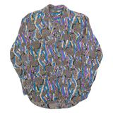 Mens Shirt Brown Crazy Pattern Long Sleeve M