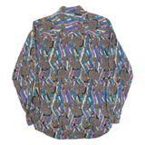 Mens Shirt Brown Crazy Pattern Long Sleeve M