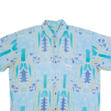 Mens Shirt Blue Crazy Pattern XL