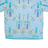 Mens Shirt Blue Crazy Pattern XL
