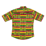 Mens Shirt Maroon Crazy Pattern M