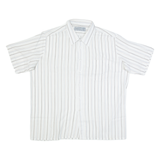 BRUNO BERONI Mens Shirt Cream Striped XL