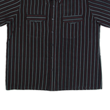 Mens Shirt Black Striped XL