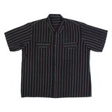 Mens Shirt Black Striped XL