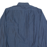 JOOP! Mens Plain Shirt Blue Long Sleeve L
