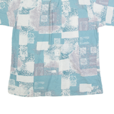 ENGBERS Mens Shirt Blue Crazy Pattern L