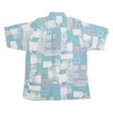 ENGBERS Mens Shirt Blue Crazy Pattern L