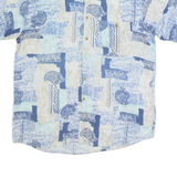 ANGELO LITRICO Mens Shirt Blue Crazy Pattern L
