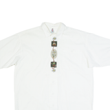 AMANN Mens Plain Shirt White L