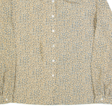 LAVELLI Womens Shirt Brown 90s Spotted Long Sleeve M