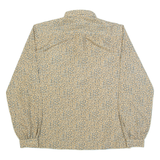 LAVELLI Womens Shirt Brown 90s Spotted Long Sleeve M