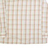 FRAPPANT Mens Shirt Brown 90s Check Long Sleeve XL