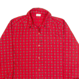 Mens Shirt Red 90s Spotted Long Sleeve M