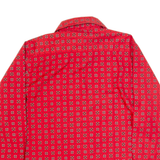 Mens Shirt Red 90s Spotted Long Sleeve M
