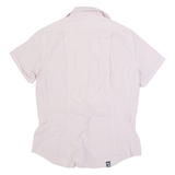 ADIDAS Womens Shirt Pink Check UK 4