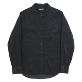 REPLAY Mens Corduroy Shirt Black Long Sleeve M