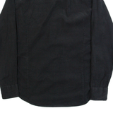 REPLAY Mens Corduroy Shirt Black Long Sleeve M