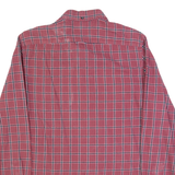 SHERPA Mens Shirt Maroon Check Long Sleeve L