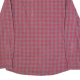 SHERPA Mens Shirt Maroon Check Long Sleeve L