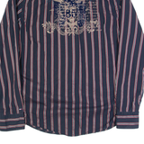 HILFIGER DENIM Slim Fit Mens Shirt Black Striped Long Sleeve XL