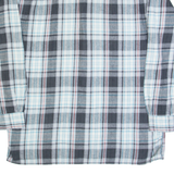 Mens Shirt Grey Check Long Sleeve L