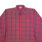 BREMO Mens Shirt Red Check Long Sleeve 2XL