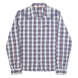 LEE Mens Shirt Blue Check Long Sleeve M
