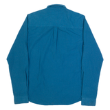 SHERPA Mens Plain Shirt Blue Long Sleeve S