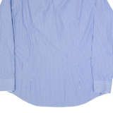 TOMMY HILFIGER Fitted Mens Shirt Blue Striped Long Sleeve L