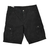 Levis Cargo Shorts - 32W 10L Black Cotton
