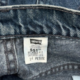 Levis 551 Jeans - 30W UK 12 Blue Cotton